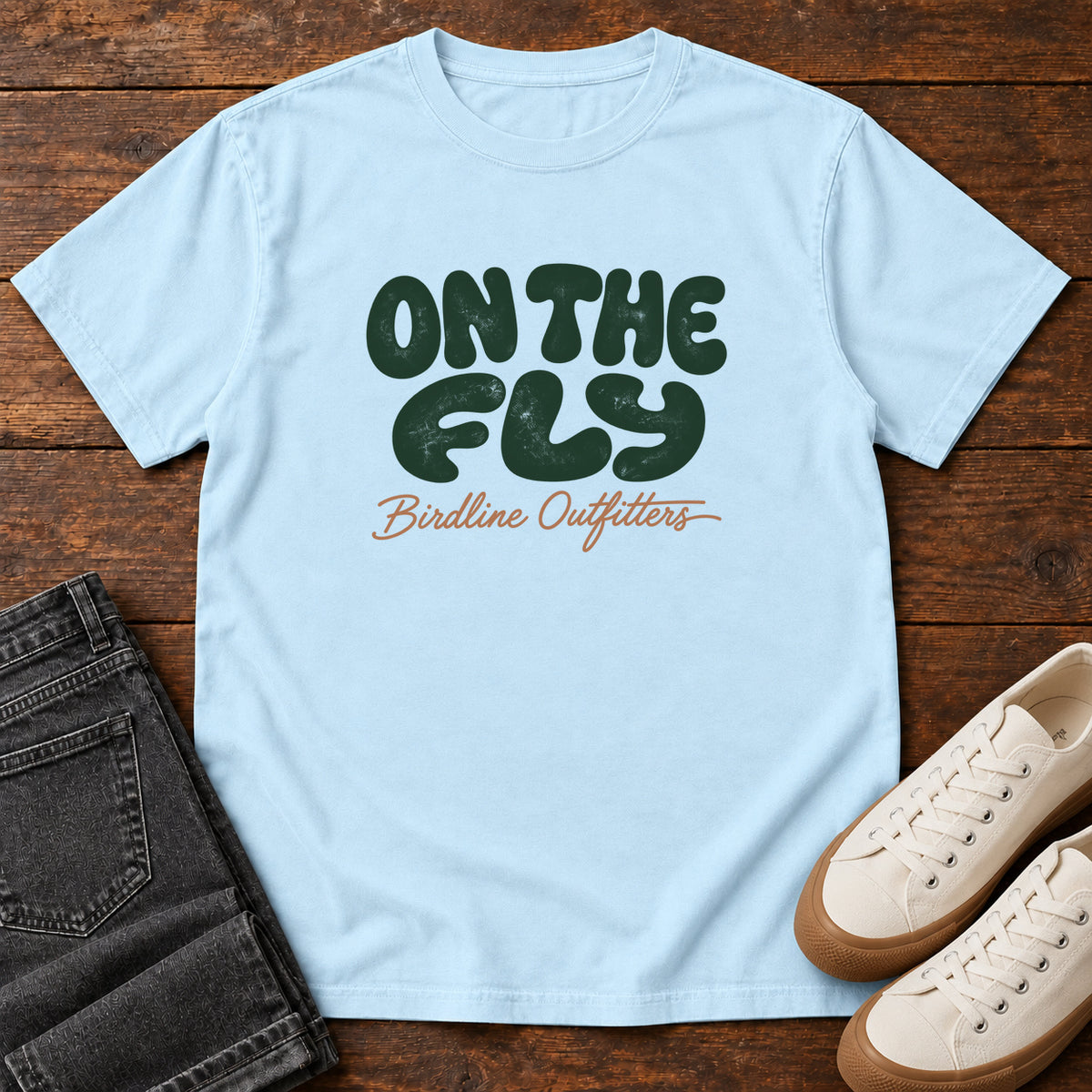 On the Fly T-shirt in Chambray