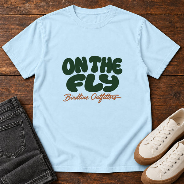 On the Fly T-shirt in Chambray, front view