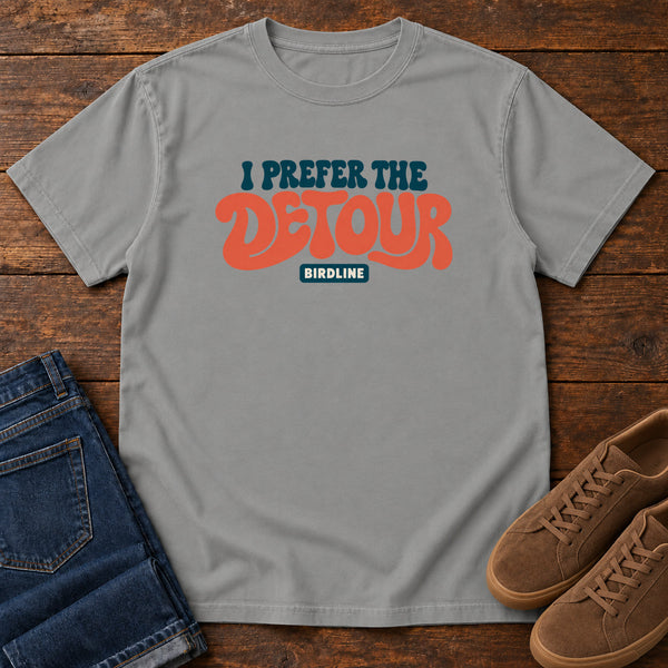 I Prefer the Detour T-Shirt in Grey, front view