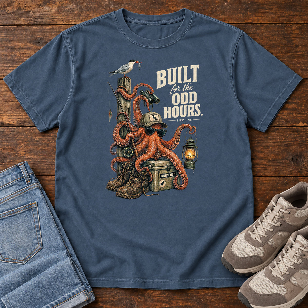 Built for the Odd Hours Octopus T-Shirt in Midnight