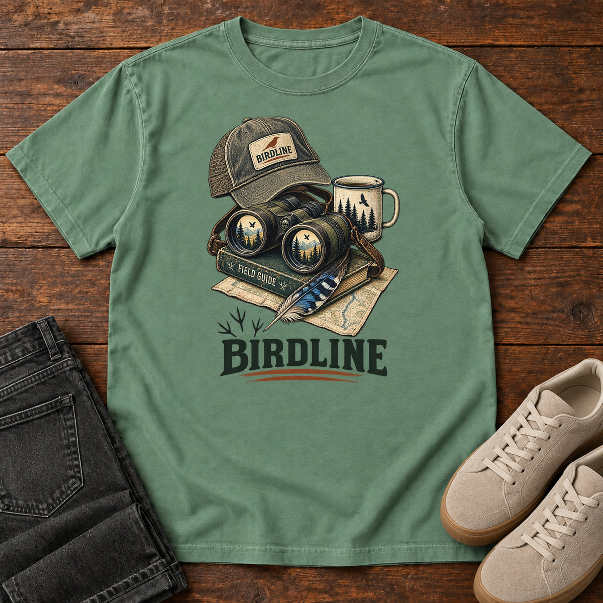 Birdline Field Guide Kit T-Shirt in Light Green