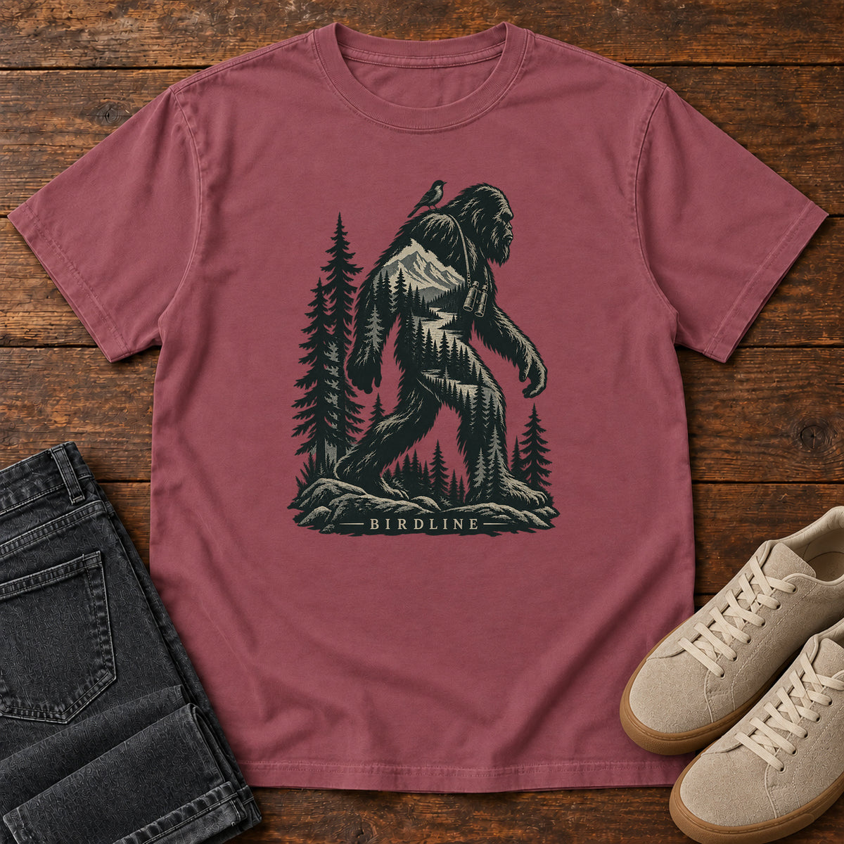 Bigfoot Forest T-Shirt in Brick
