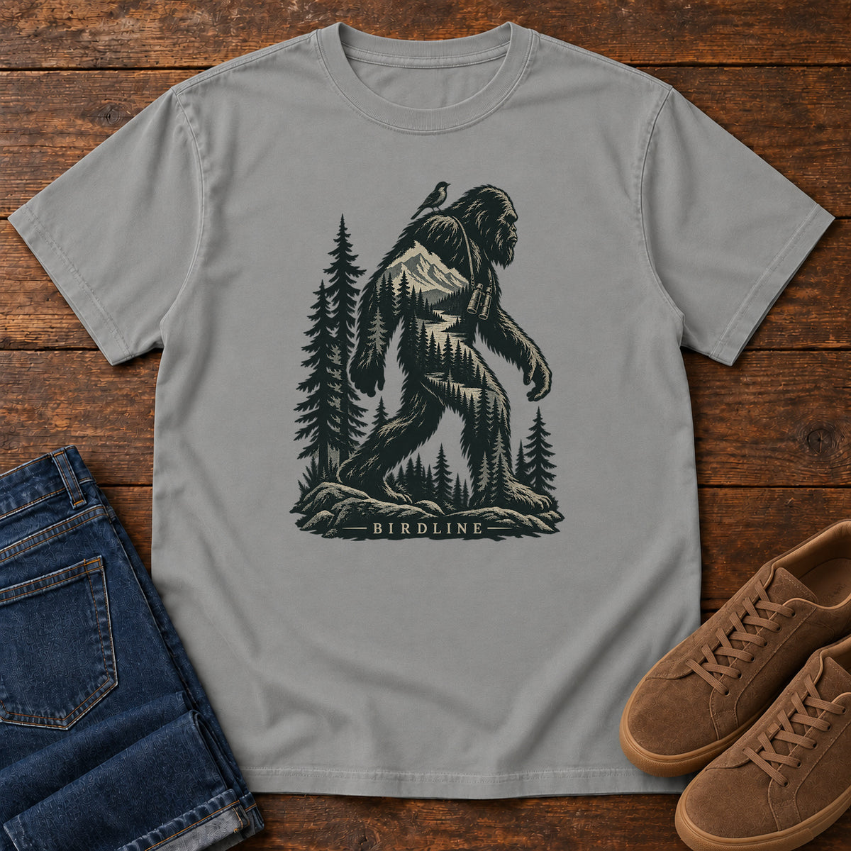 Bigfoot Forest T-Shirt in Grey