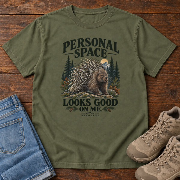 Personal Space Looks Good on Me Porcupine T-Shirt, alternate view