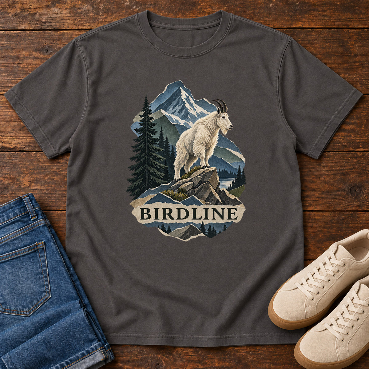 Mountain Goat T-Shirt in Graphite