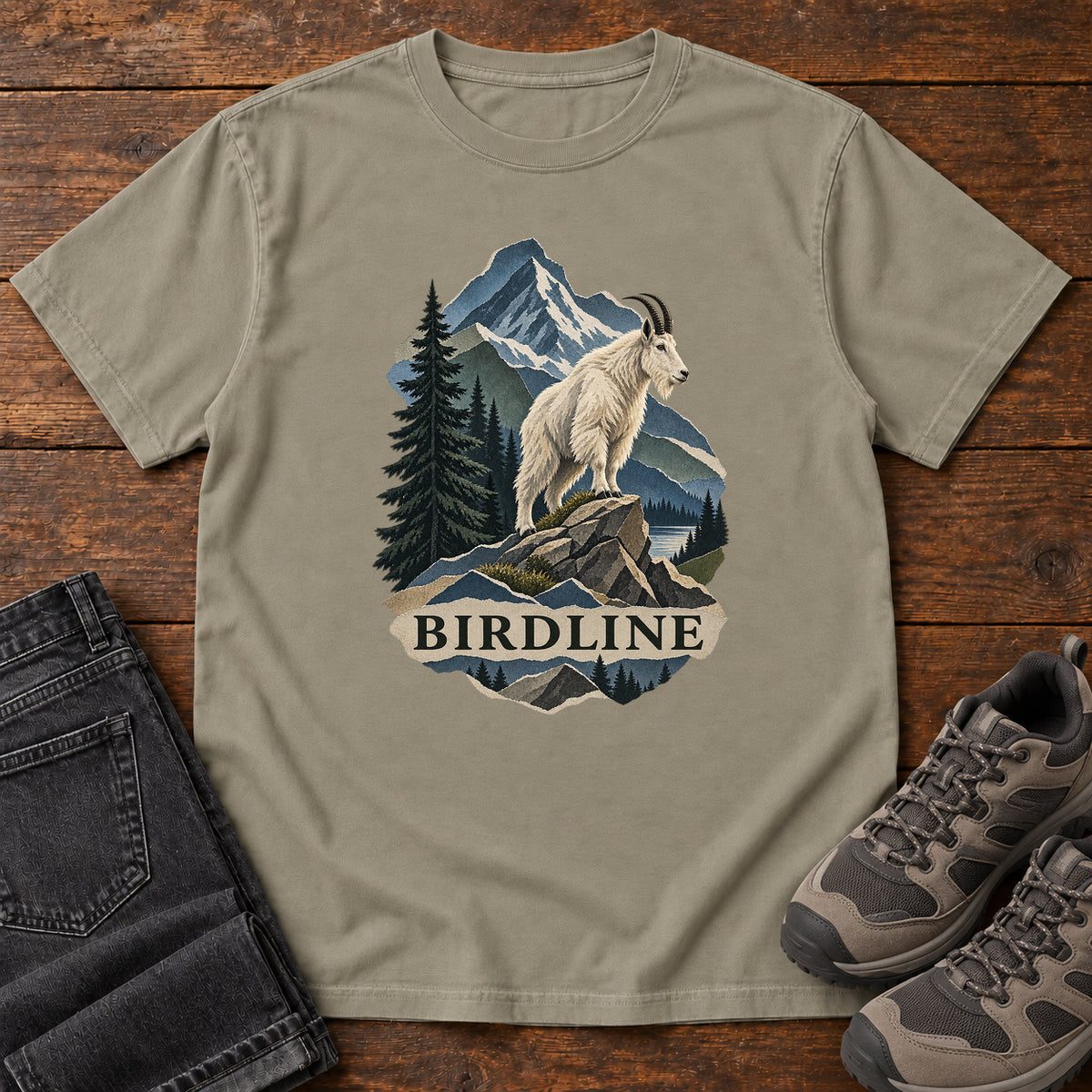 Mountain Goat T-Shirt in Sandstone