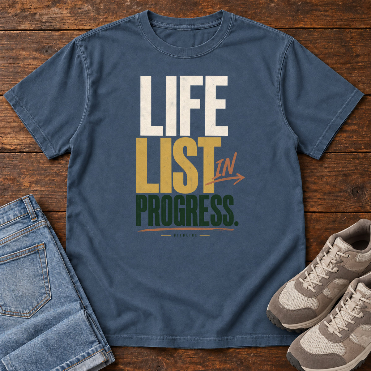 Life List in Progress T-Shirt in Midnight