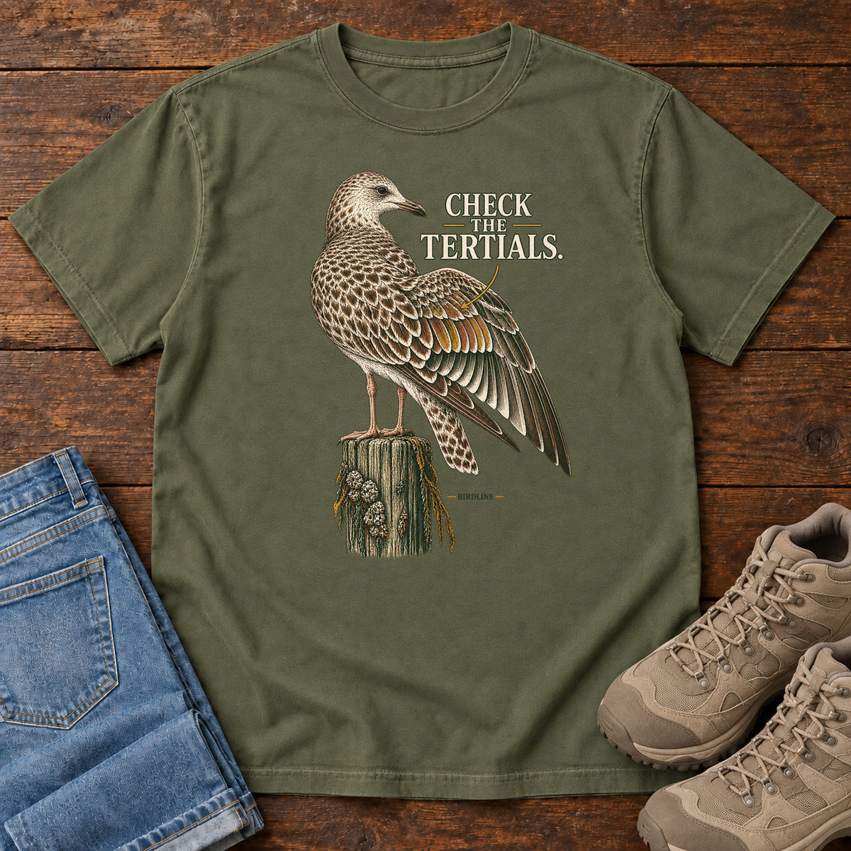 Check the Tertials Gull T-Shirt in Hemp