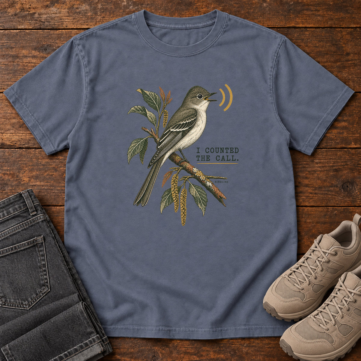 I Counted the Call Songbird T-Shirt – Perched in Denim