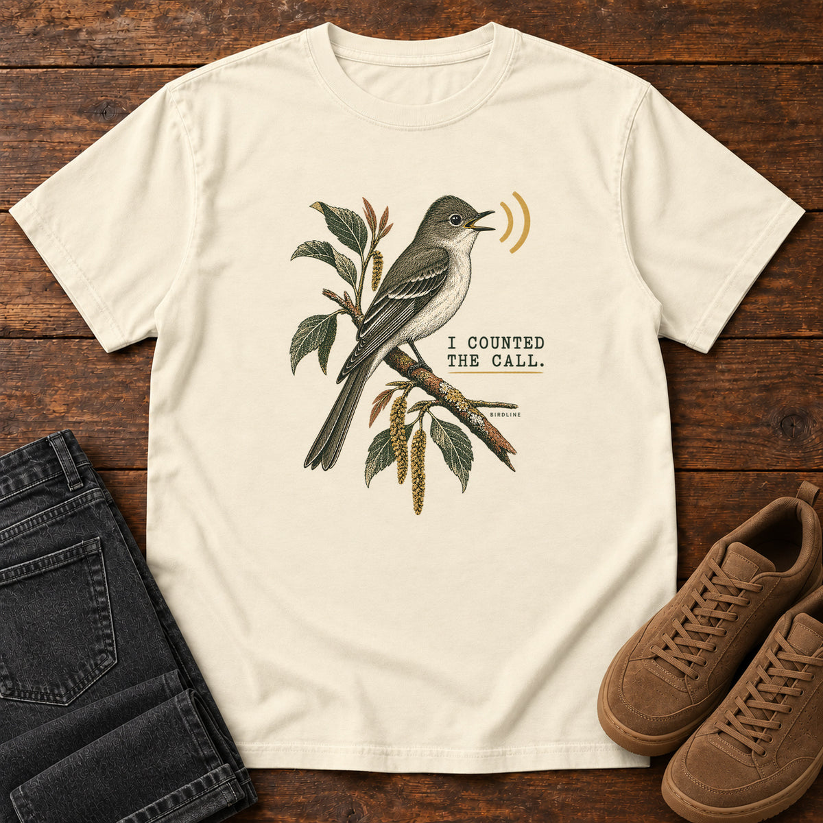 I Counted the Call Songbird T-Shirt – Perched in Ivory