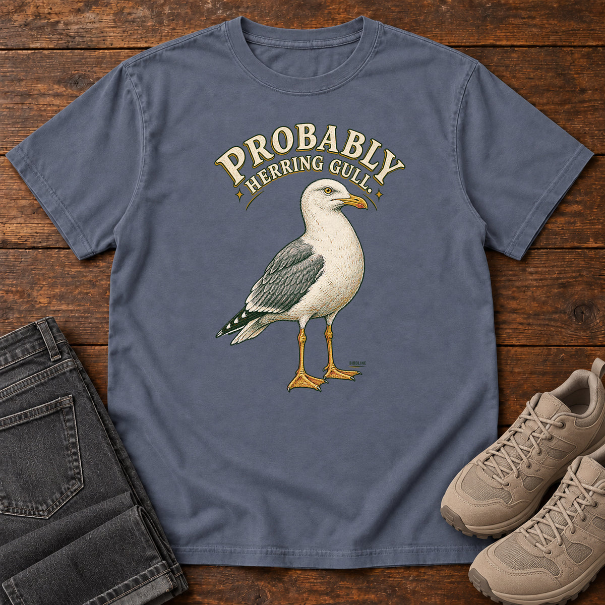 Probably Herring Gull T-Shirt – Portrait in Denim
