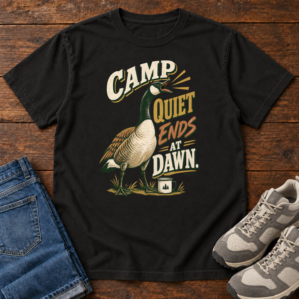 Camp Quiet Ends at Dawn Goose T-Shirt, alternate view