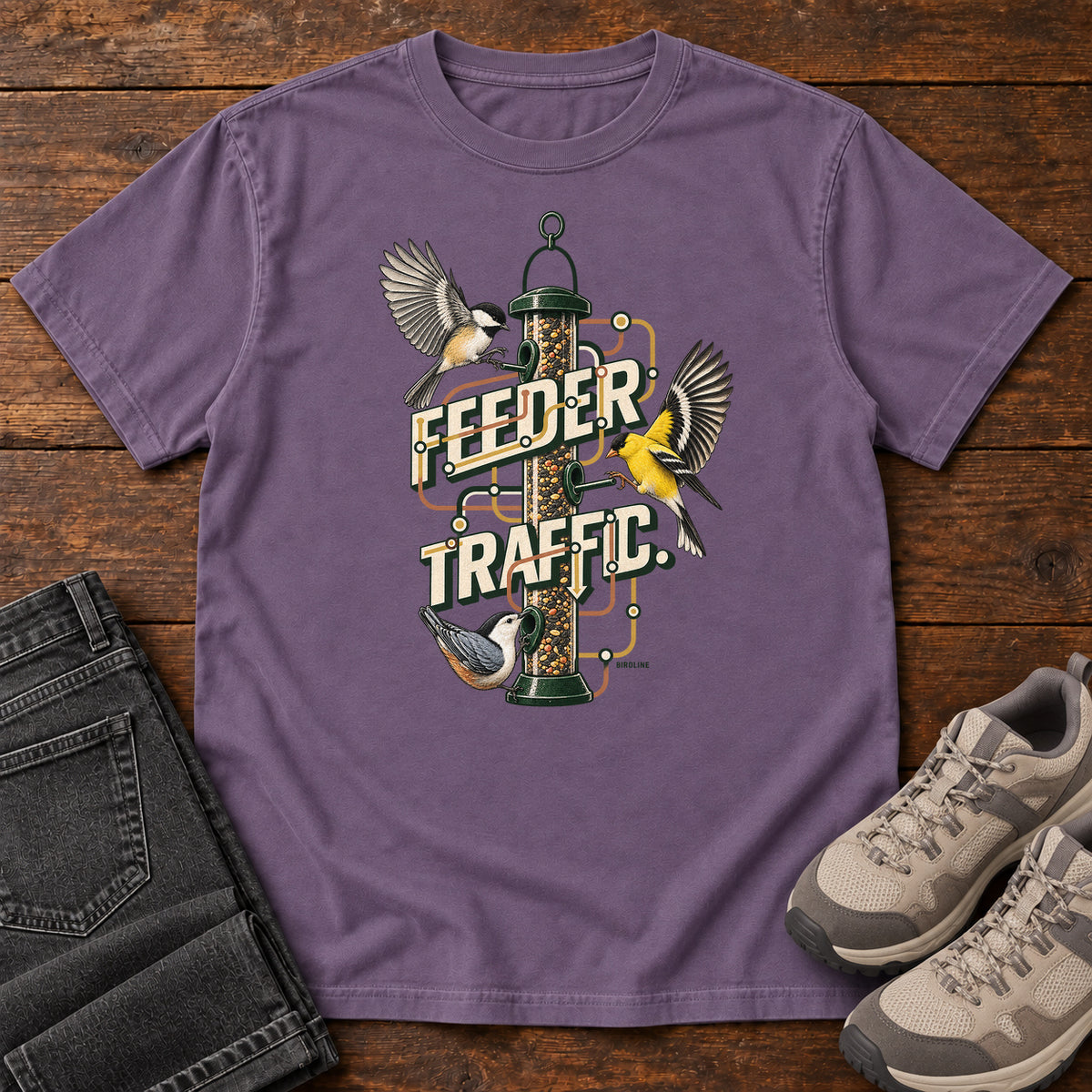 Feeder Traffic T-Shirt in Grape