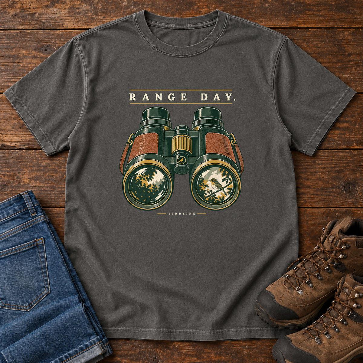 Range Day Binoculars T-Shirt in Pepper