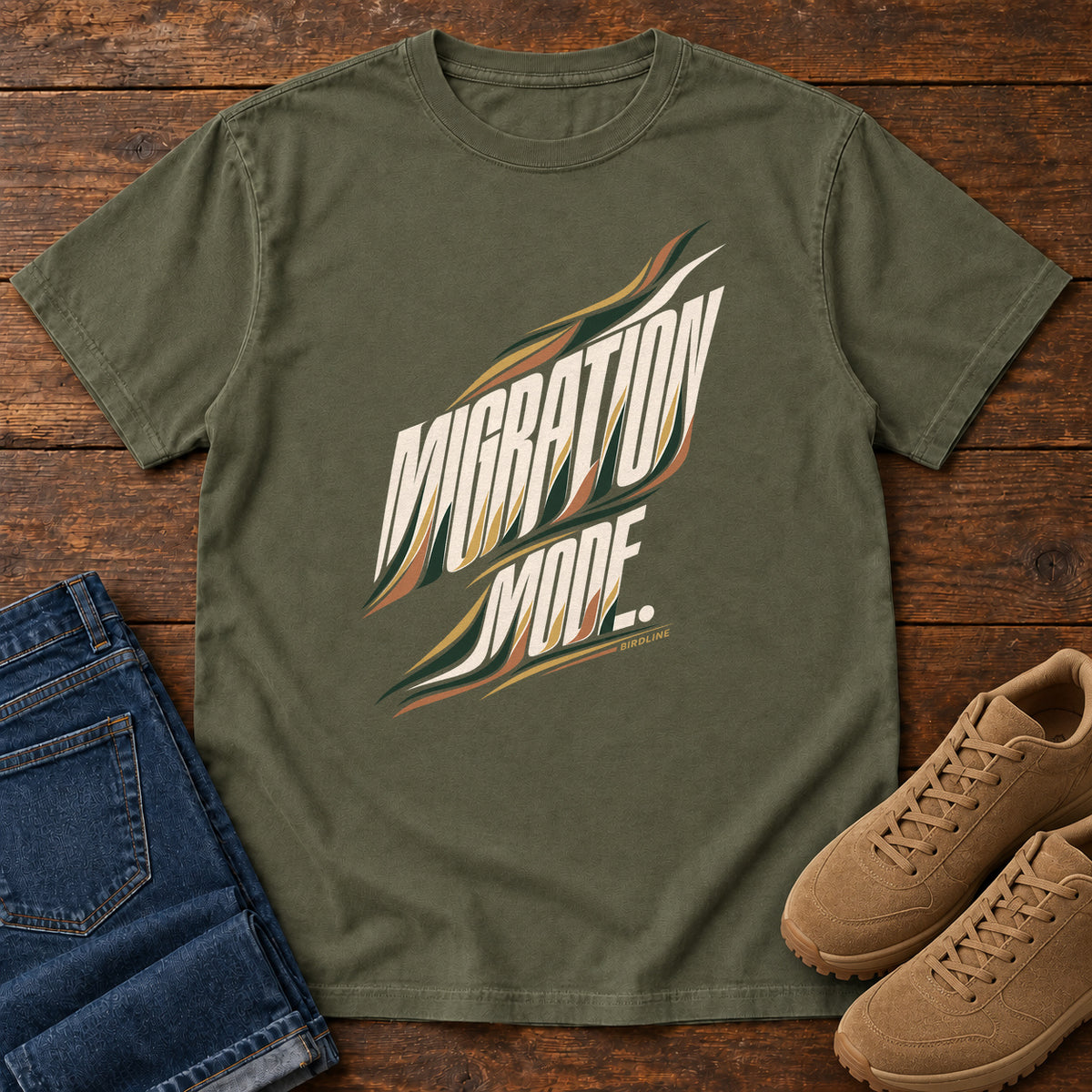 Migration Mode T-Shirt in Sage