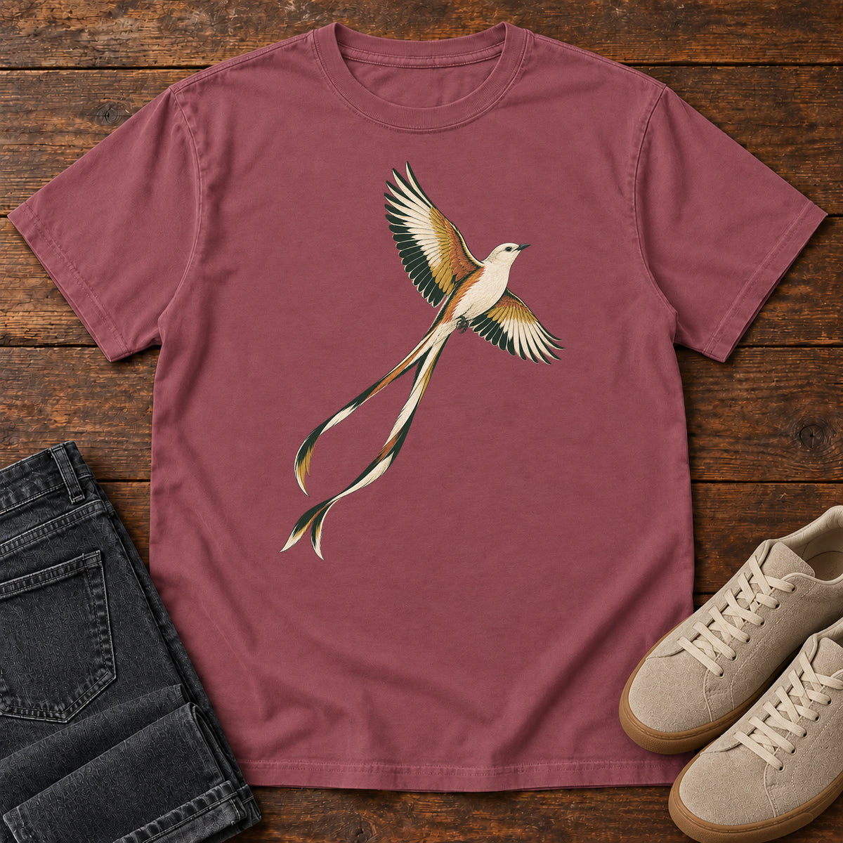 Scissor Tailed Flycatcher T-Shirt in Brick