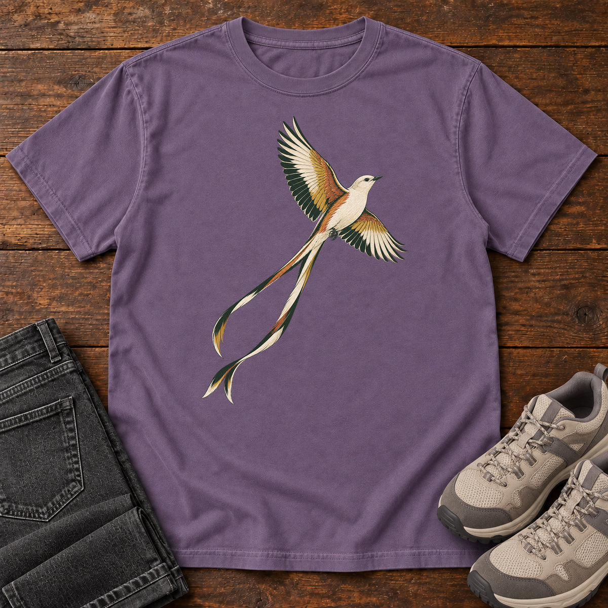 Scissor Tailed Flycatcher T-Shirt in Grape