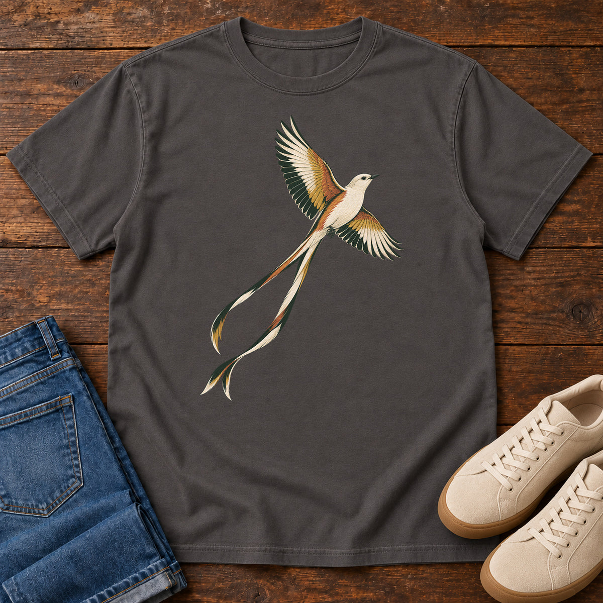 Scissor Tailed Flycatcher T-Shirt in Graphite