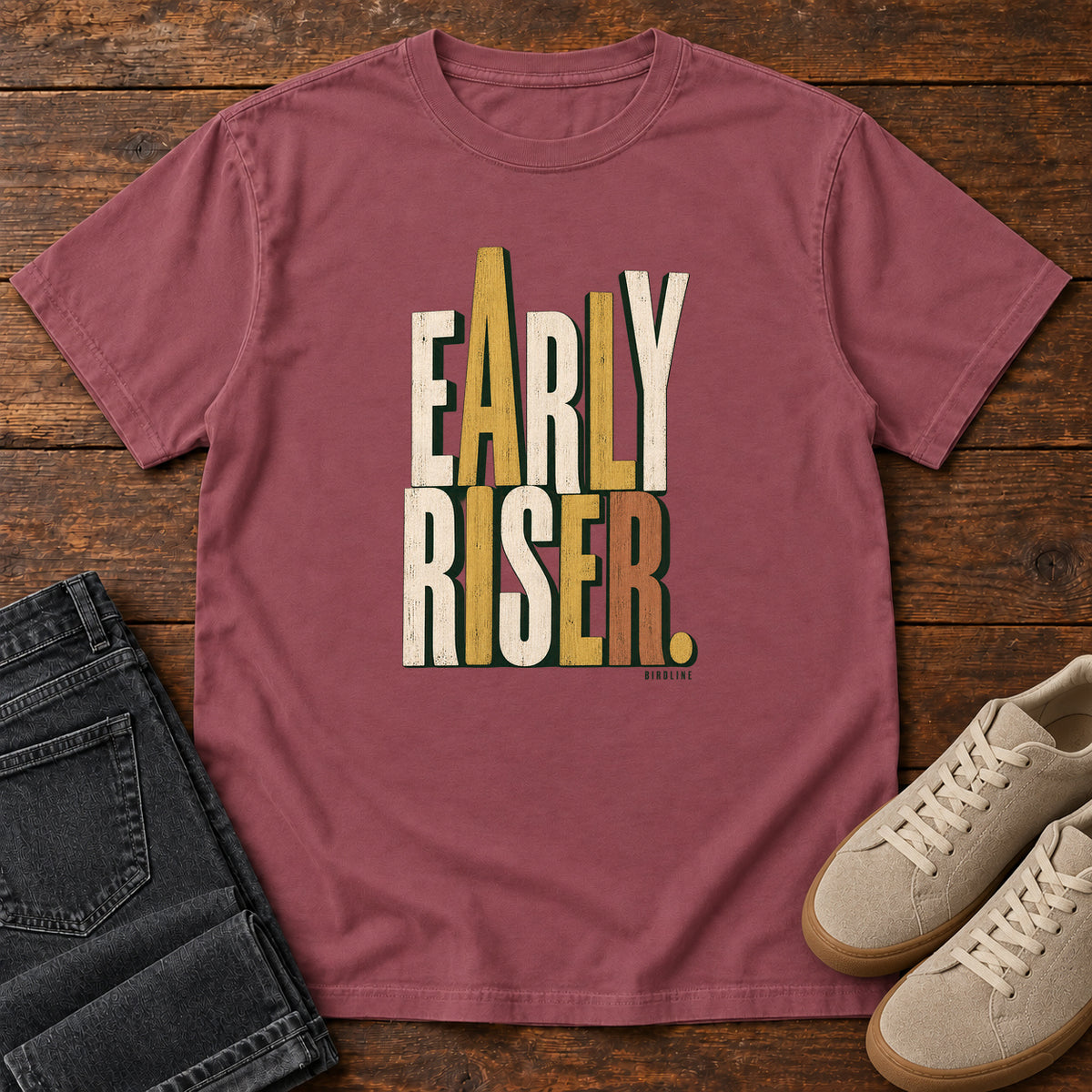 Early Riser T-Shirt in Brick