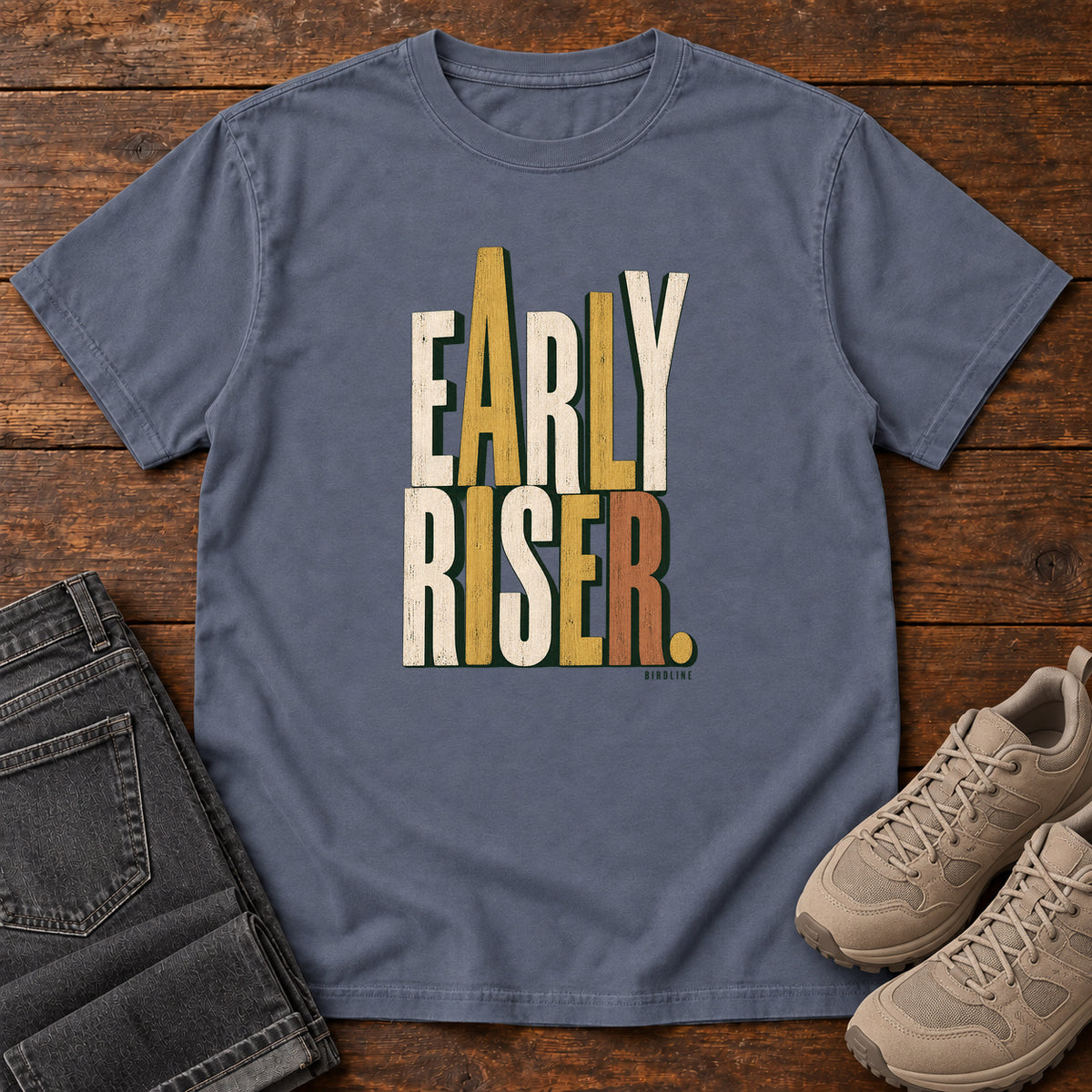 Early Riser T-Shirt in Denim