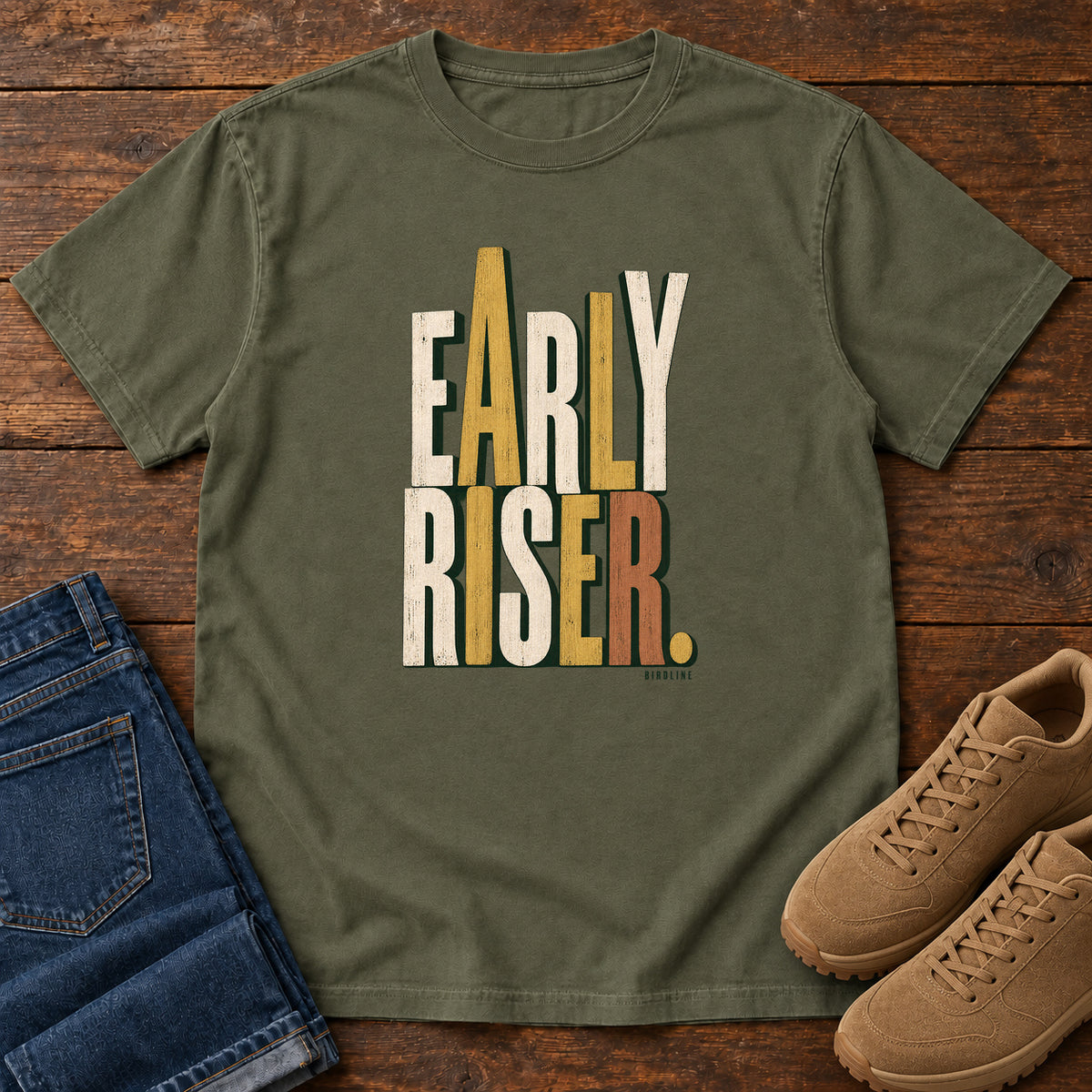 Early Riser T-Shirt in Sage