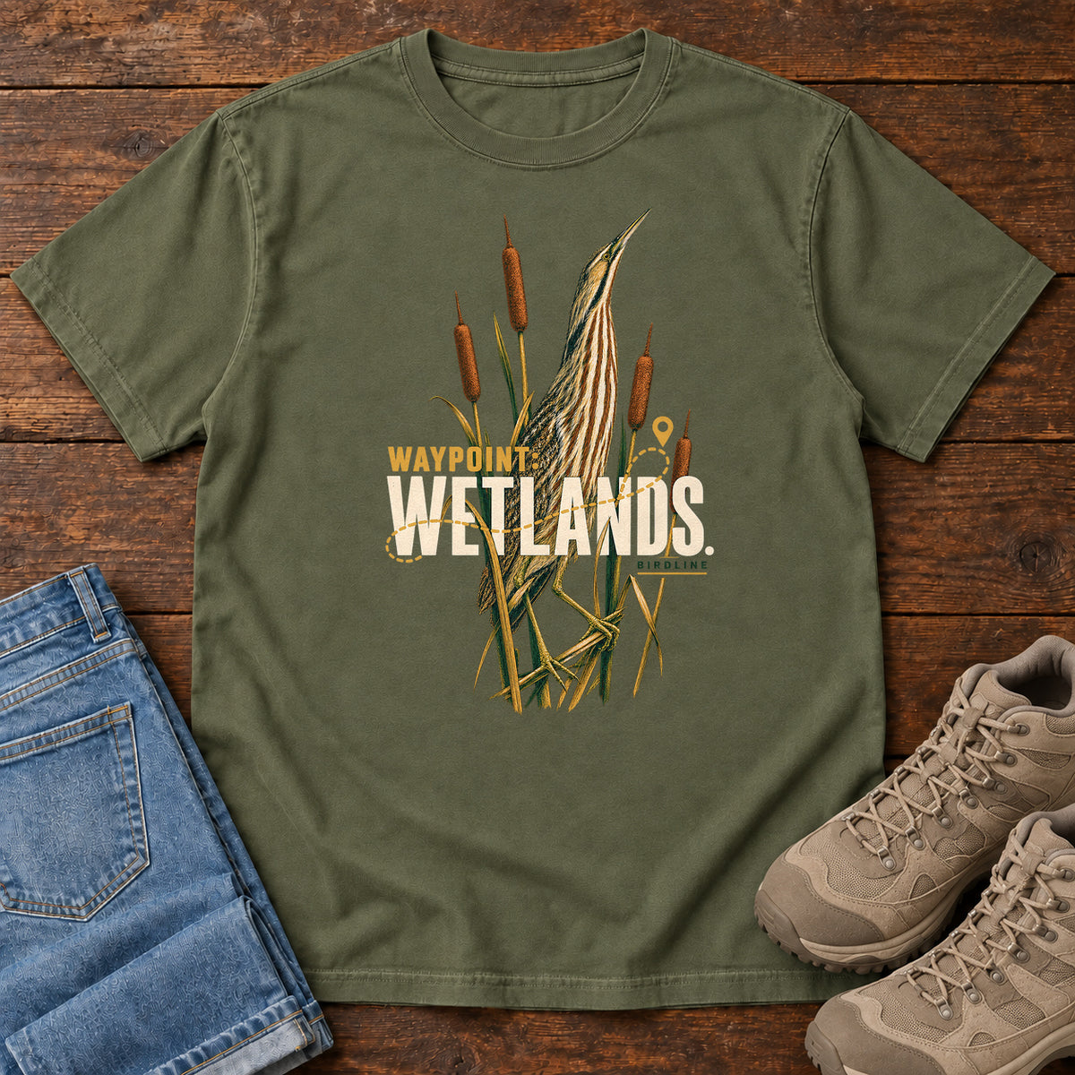 Waypoint Wetlands Bittern T-Shirt in Hemp