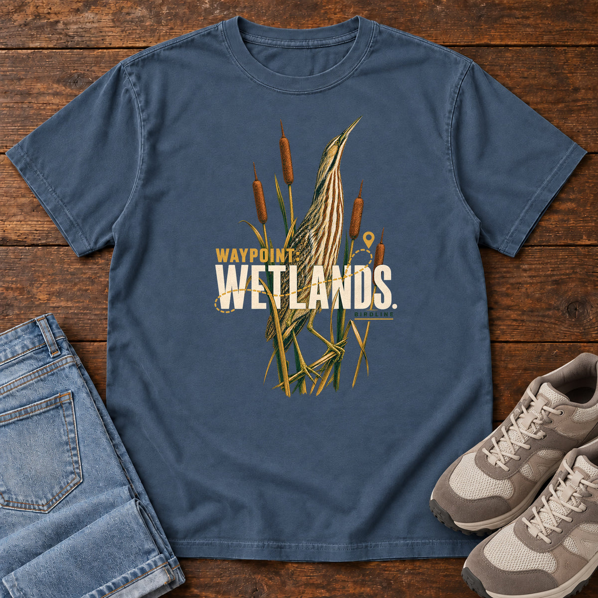 Waypoint Wetlands Bittern T-Shirt in Midnight