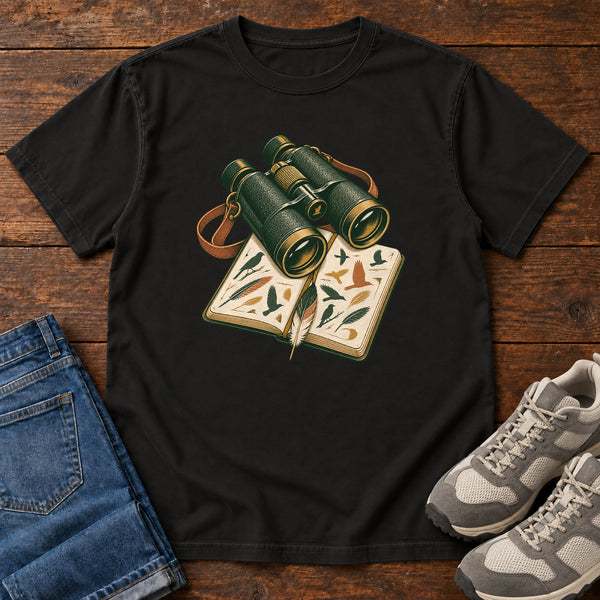 Binoculars & Field Guide T-Shirt, alternate view