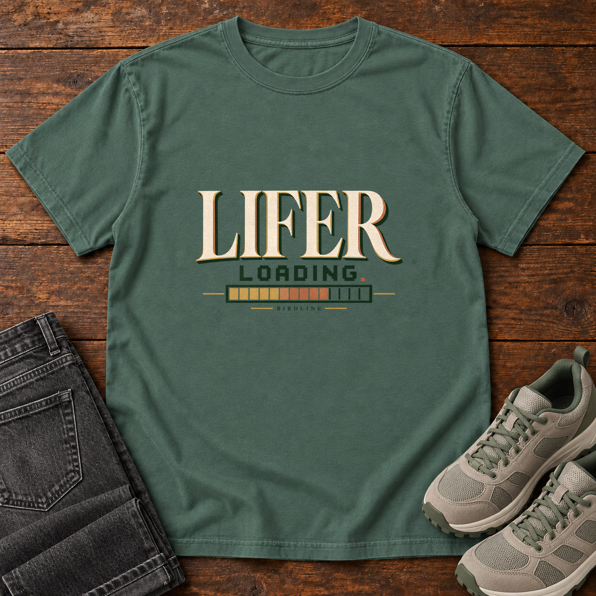 Lifer Loading T-Shirt in Blue Spruce