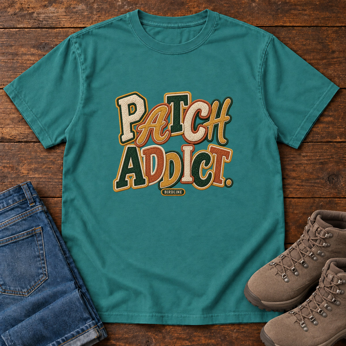 Patch Addict T-Shirt in Emerald