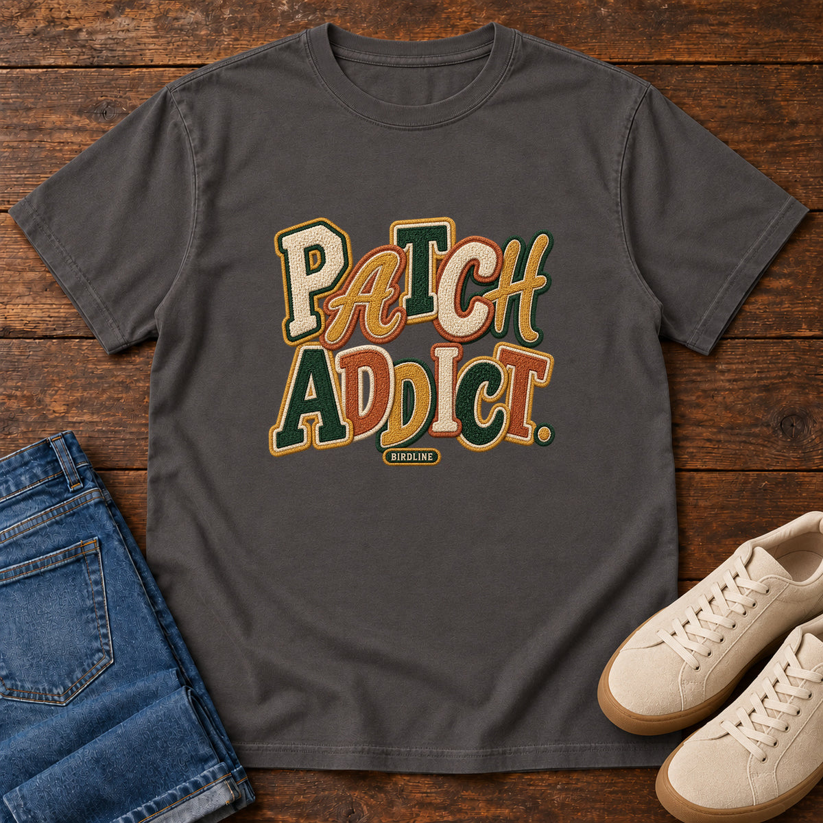 Patch Addict T-Shirt in Graphite