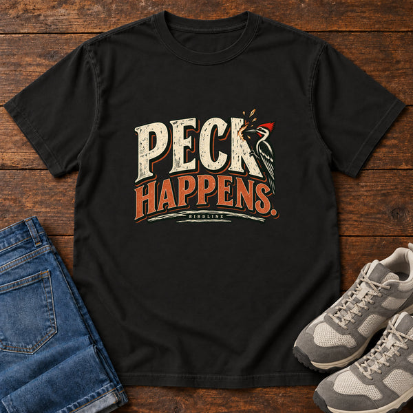 Peck Happens. T-Shirt, alternate view
