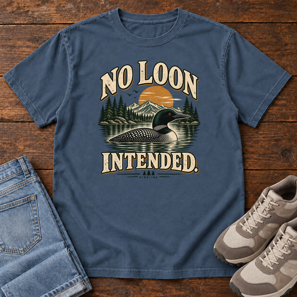 No Loon Intended T-Shirt in Midnight, front view