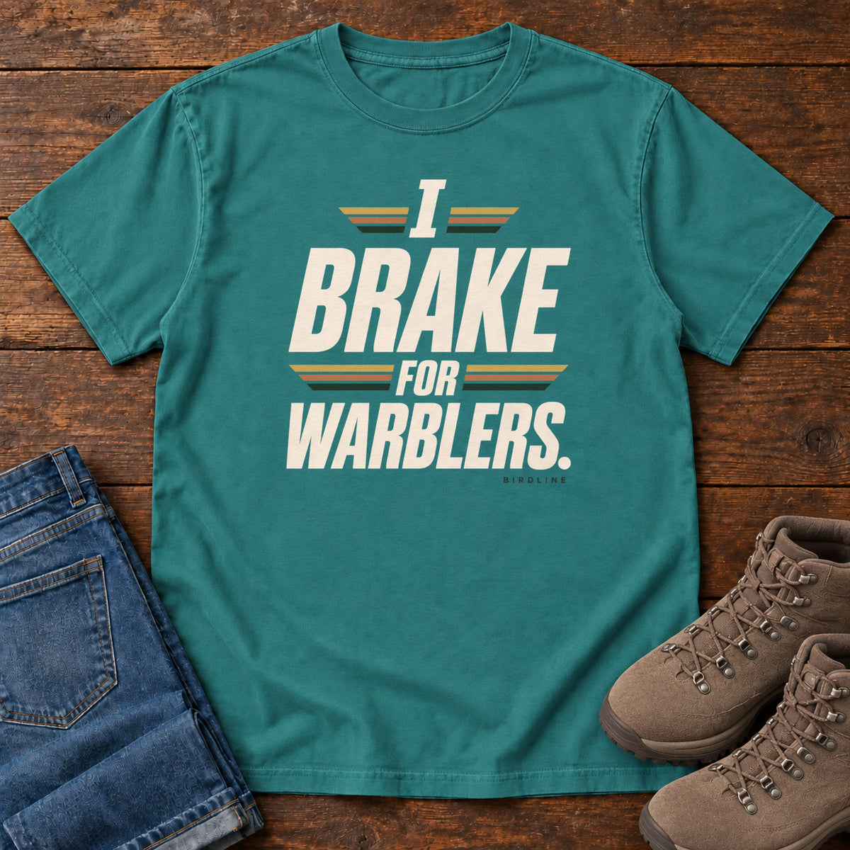 I Brake for Warblers T-Shirt in Emerald