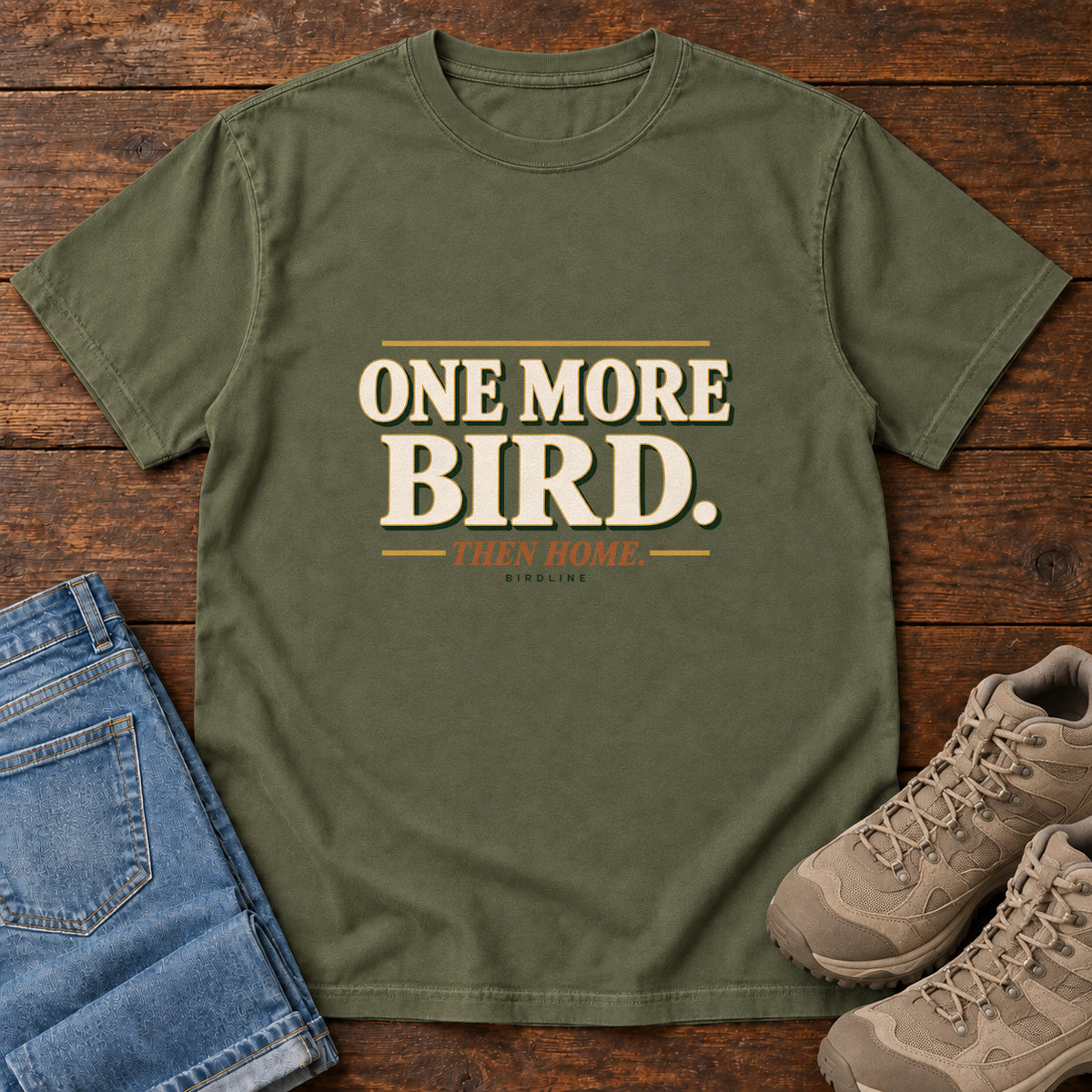 One More Bird Then Home T-Shirt in Hemp