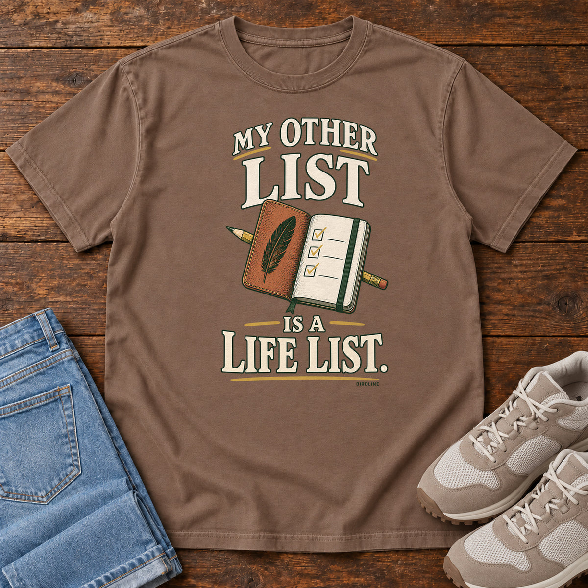 My Other List Is a Life List T-Shirt in Espresso
