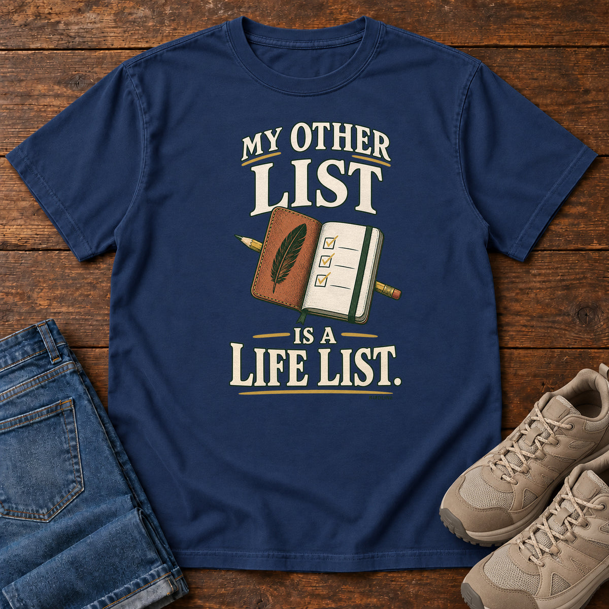 My Other List Is a Life List T-Shirt in True Navy