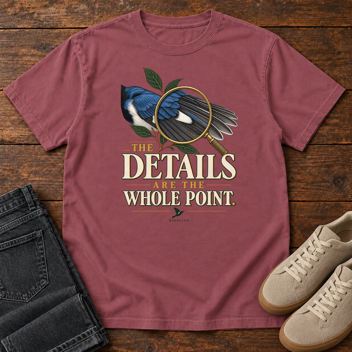 The Details Are the Whole Point T-Shirt in Brick