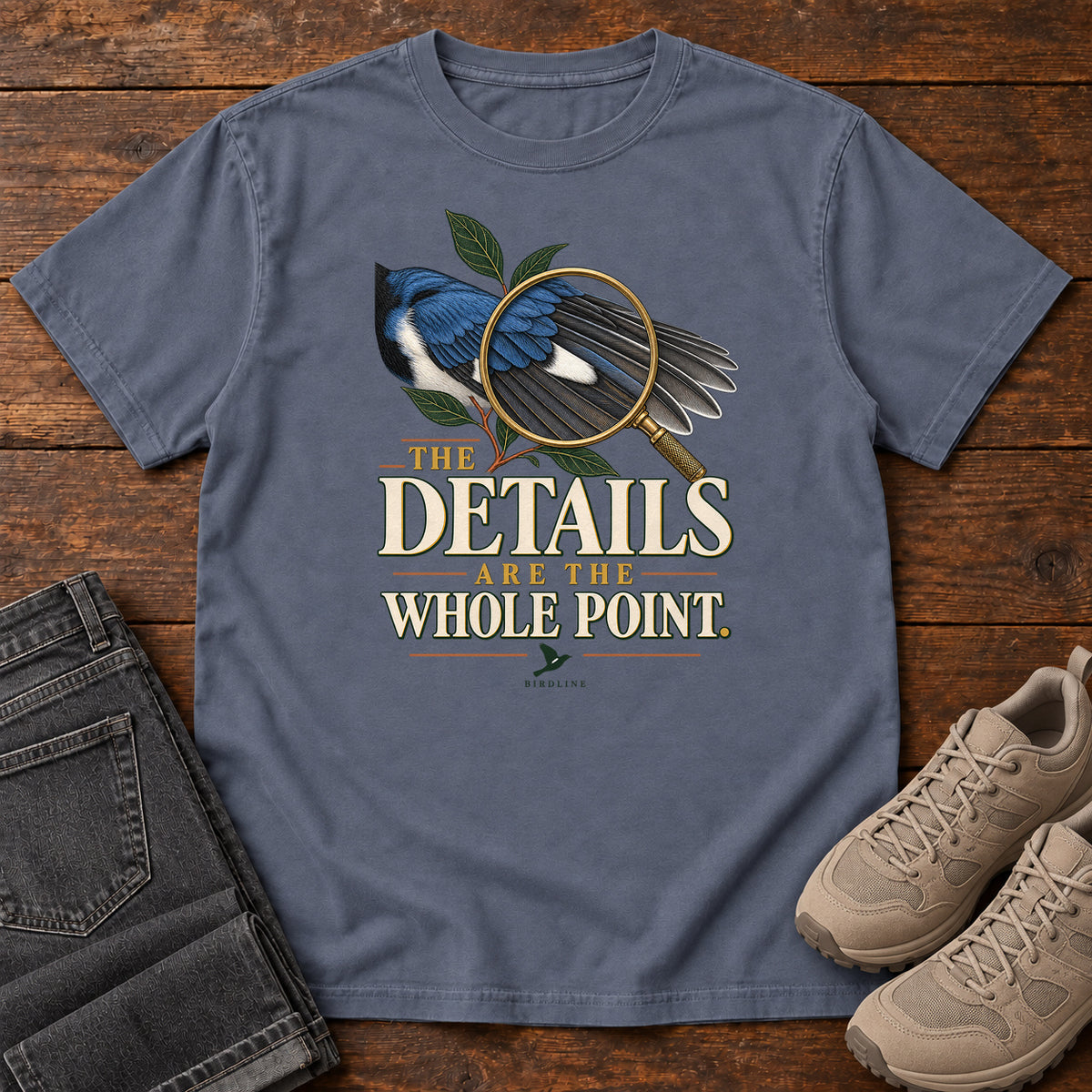 The Details Are the Whole Point T-Shirt in Denim