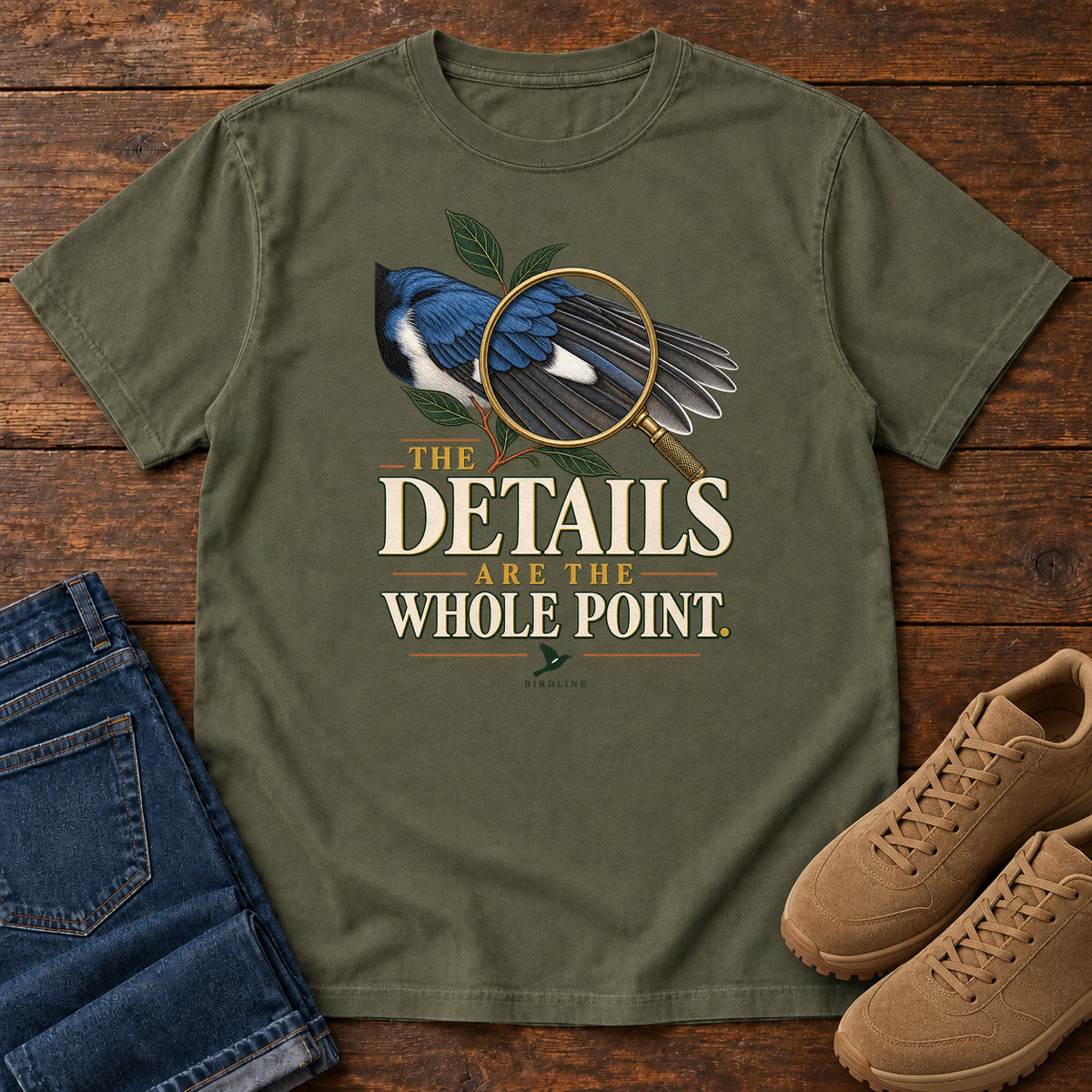 The Details Are the Whole Point T-Shirt in Sage