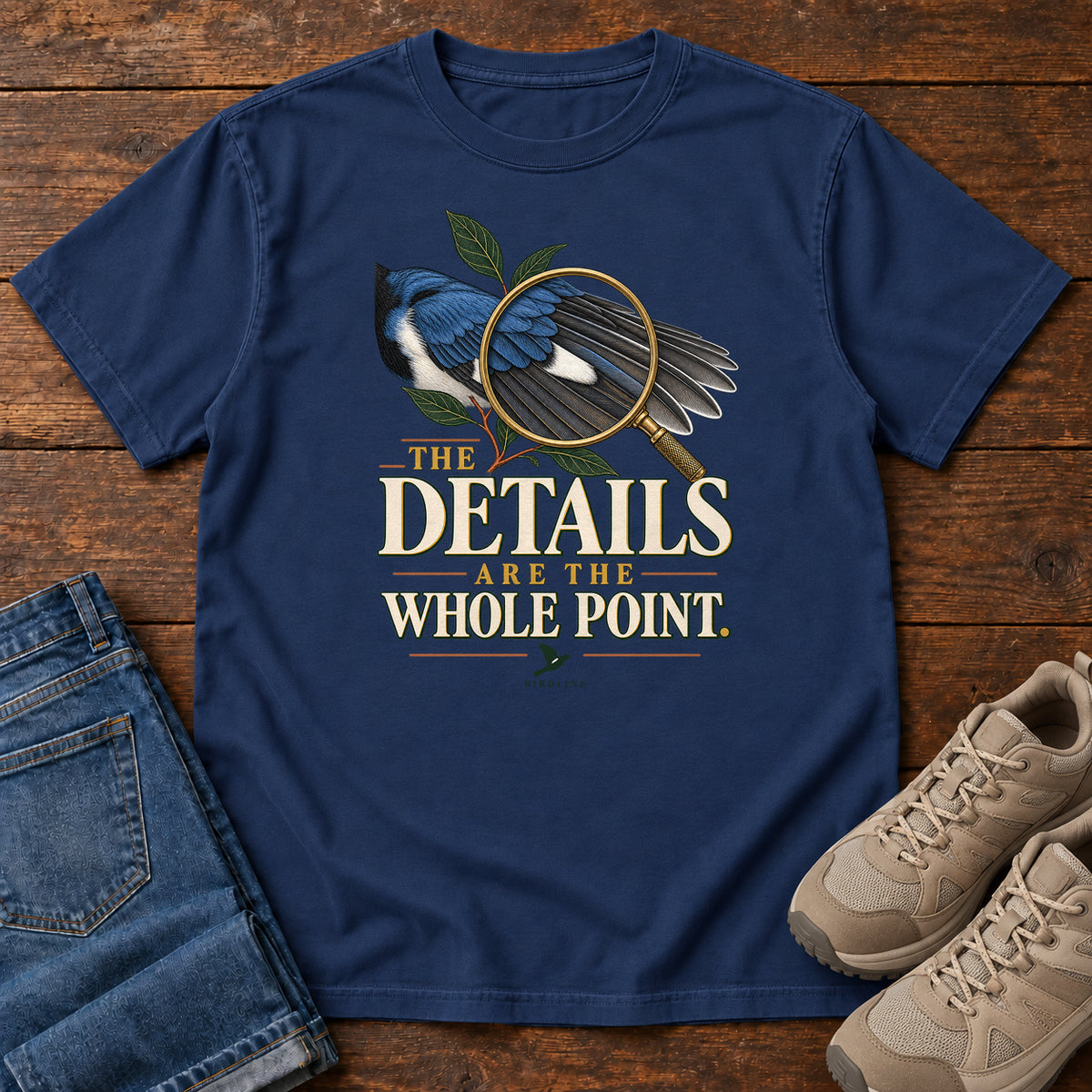 The Details Are the Whole Point T-Shirt in True Navy