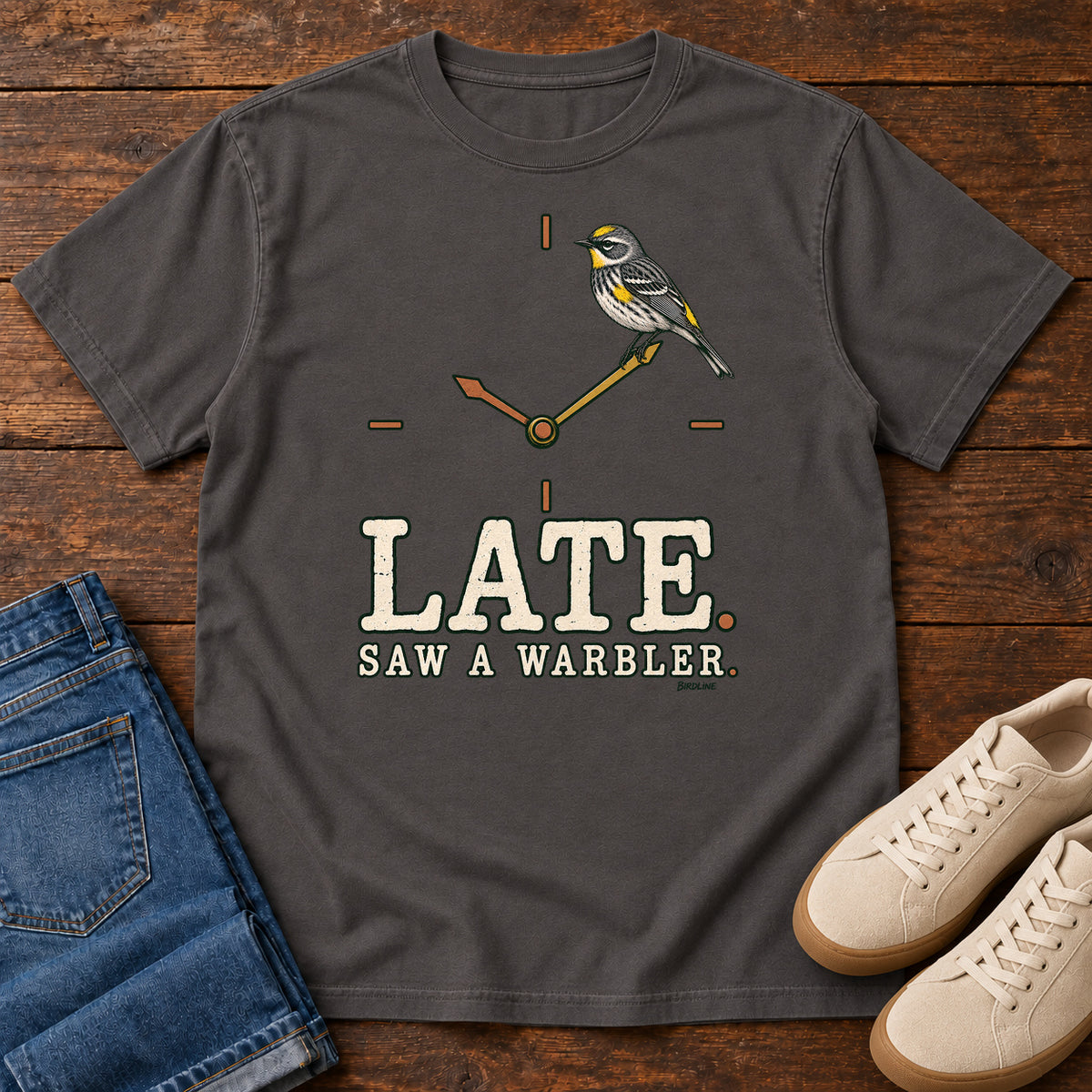 Late Saw a Warbler T-Shirt in Graphite
