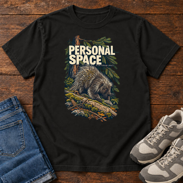 Personal Space Is Outdoor Space Porcupine T-Shirt, alternate view