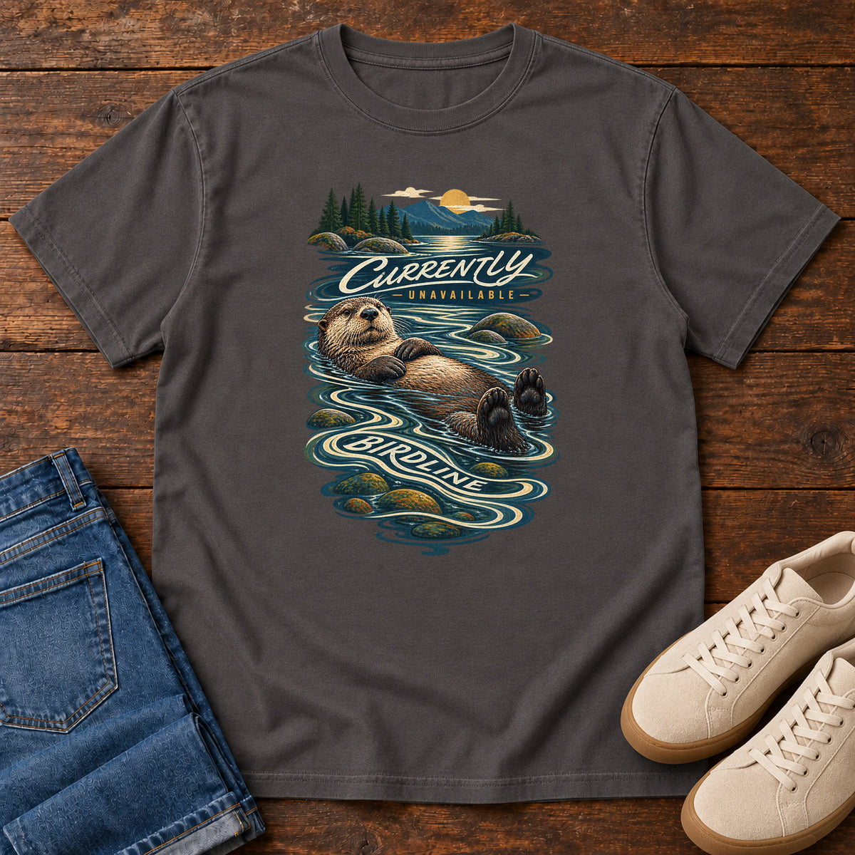 Currently Unavailable Otter T-Shirt in Graphite