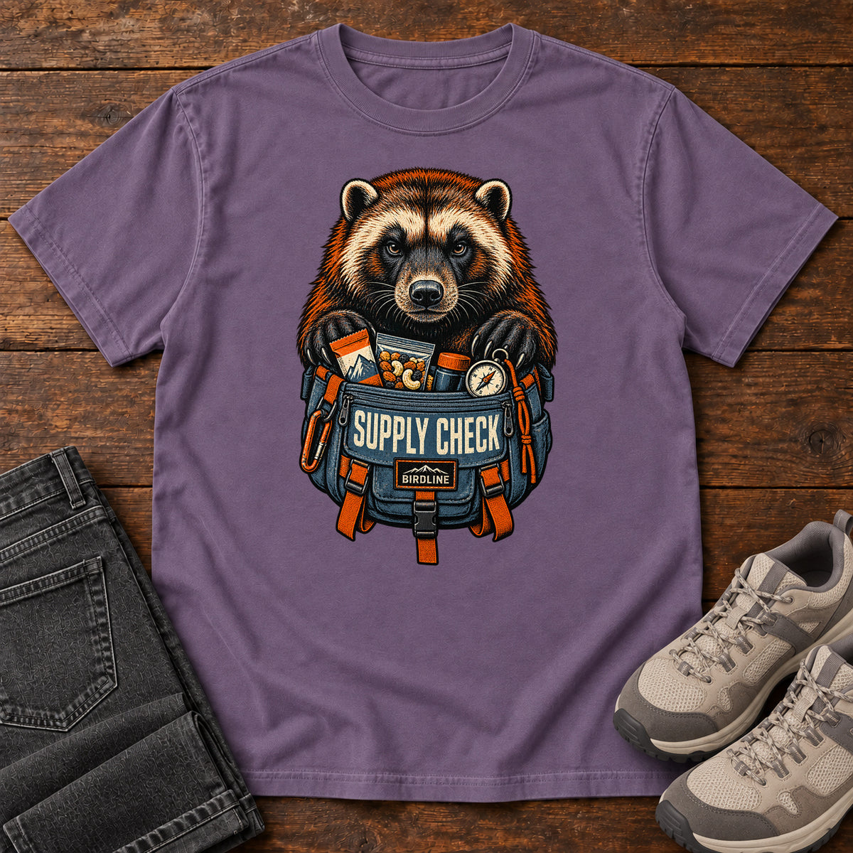 Supply Check Badger T-Shirt in Grape