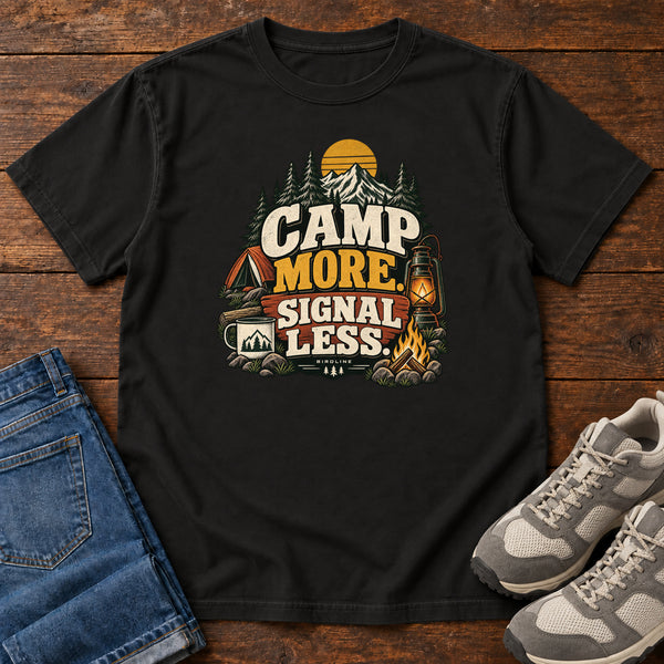 Camp More Signal Less T-Shirt, alternate view
