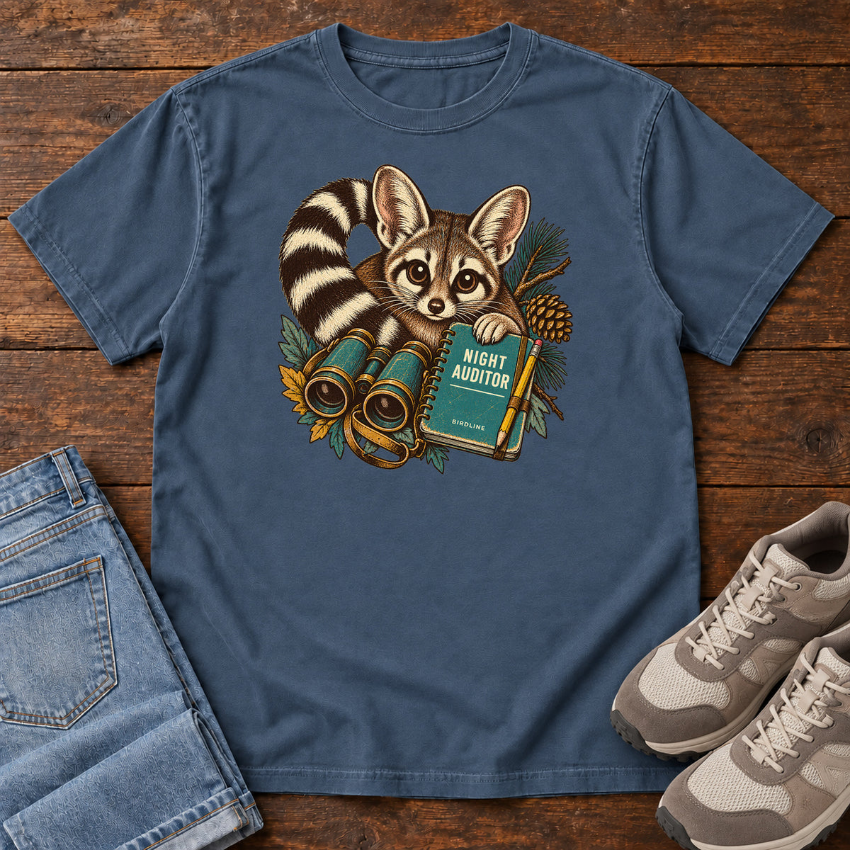 Night Auditor Ringtail Field Kit T-Shirt in Midnight