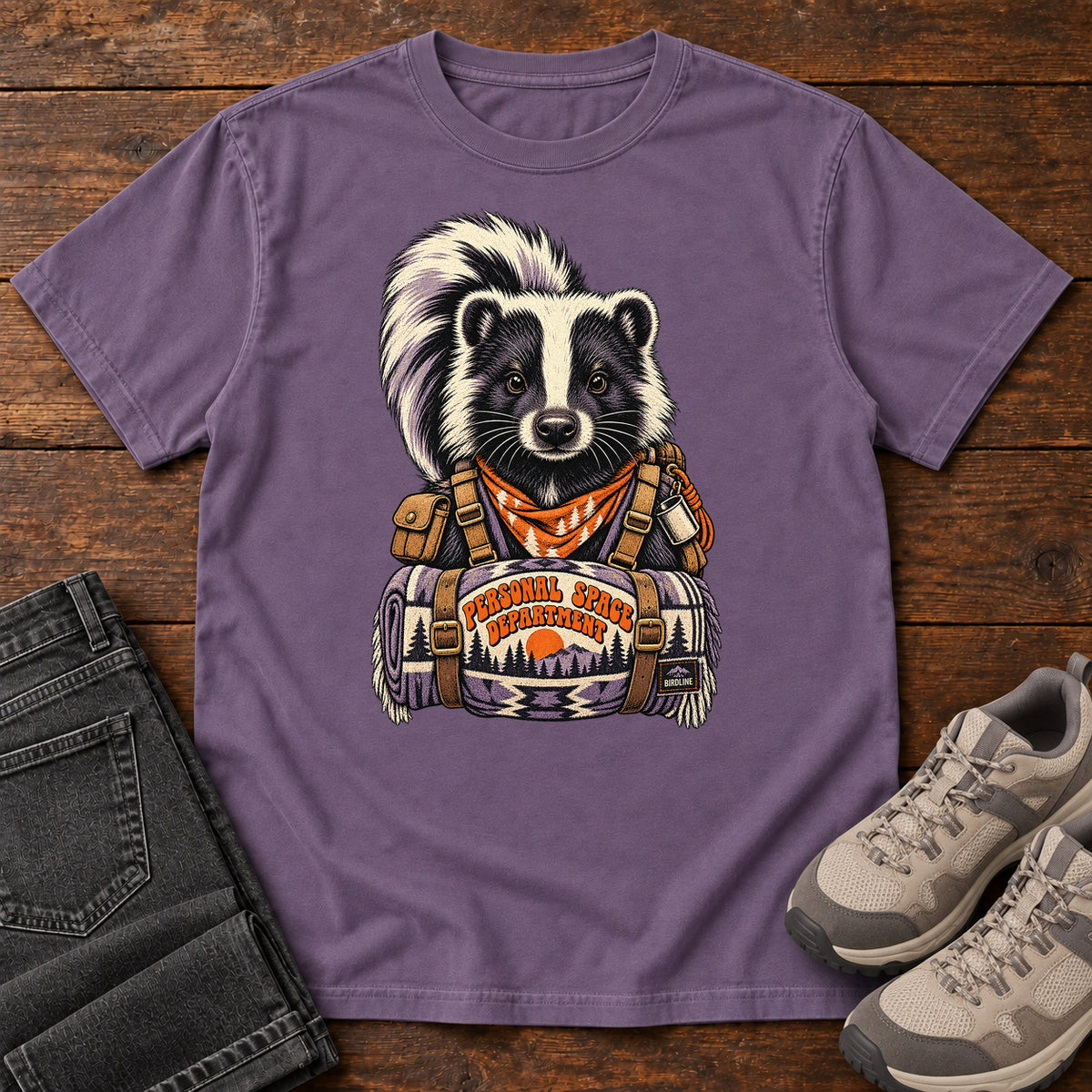 Personal Space Department Skunk T-Shirt in Grape