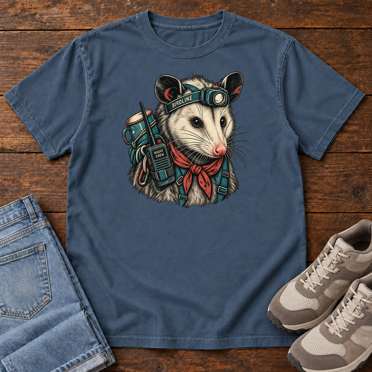 Night Crew Opossum T-Shirt in Midnight