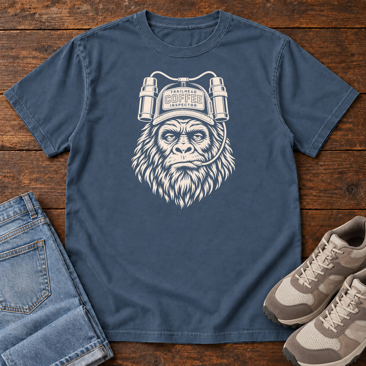 Trailhead Coffee Inspector Gorilla T-Shirt in Midnight
